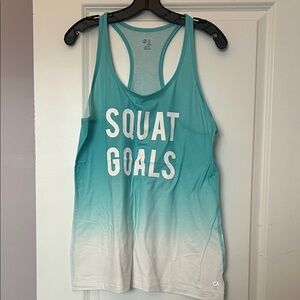 GAP Aqua and White Tank Top